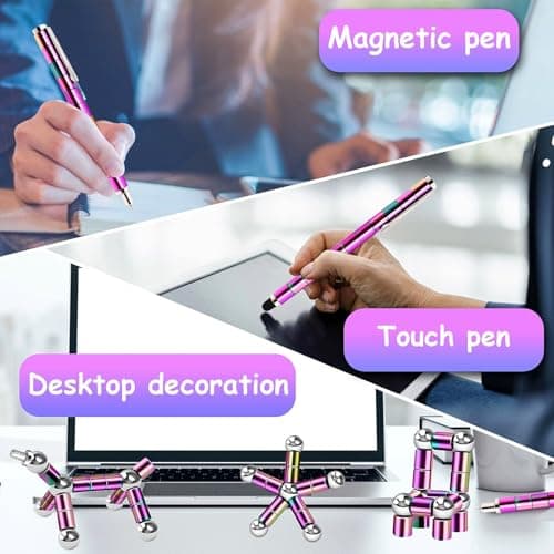 Magnetic Fidget Pen teen gifts - Cool Gadgets Gift for Men Dad, Modular Metal Stress Relief Toy for ADHD Anxiety, Creative Building Blocks Writing Stylus, Ideal Father's Day & Graduation Present - Thumbnail 6
