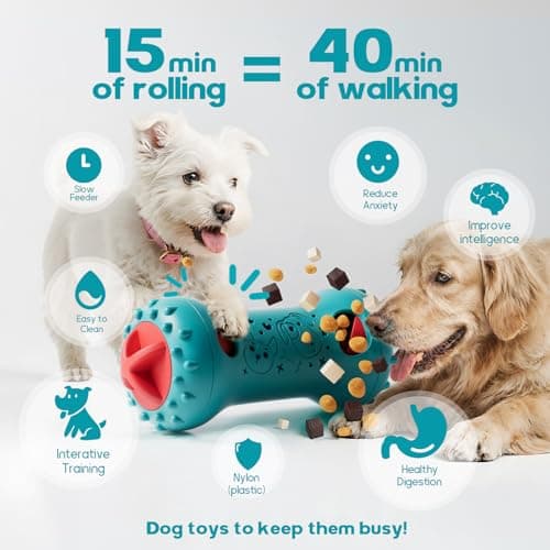 knitly Interactive Dog Toys, Adjustable Treat Dispensing Toy to Keep Them Busy, Dog Enrichment for Brain Stimulation & Cognitive for Puppy Puzzle to Reduce Boredom-Ideal Gift for All Dogs(Rigid Nylon) - Thumbnail 2