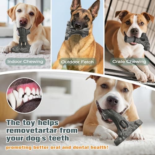 Bully Stick Holder for Dogs, Tough Chew Toy for Aggressive Chewers, Anti-Choking Dog Stick Holder Made of Food-Grade Nylon & Coffee Wood Fiber, Dishwasher Safe Durable Dog Toy for Large Dogs - Thumbnail 6