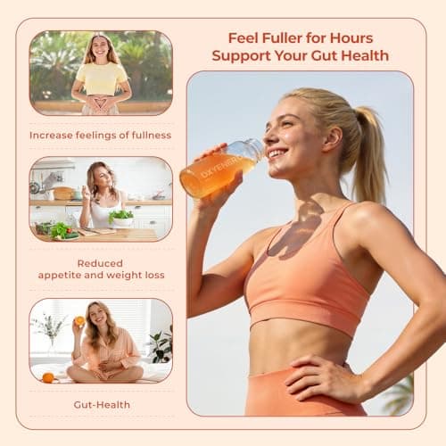 OxyEnergy Fiber Supplement Powder for Women & Men - Prebiotics & Gut Health, Digestive & Relieve Bloating, Daily Fiber Powder Drink Mix, Orange Flavored 30 Packets - Thumbnail 3