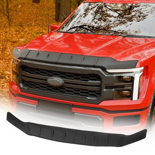 Maxzina TPE Hood Protector Compatible with 2021-2025 2026 Ford F150 XL/STX/XLT/Lariat Hood Shield TPE Bug Deflector Bug Guard for 2024 Ford F-150 Accessories - Image 1