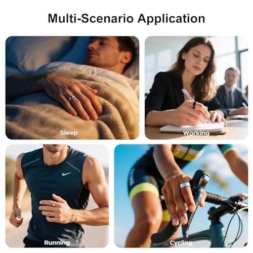 Victormont Vic Ring, Ultra-Light Titanium Smart Ring, 7-Day Battery Life, Fitness/Sleep/Stress Tracker for Women & Men, No APP Subscription Fees, IP68 Waterproof, iOS & Android Compatible (Black, 9) - Thumbnail 5