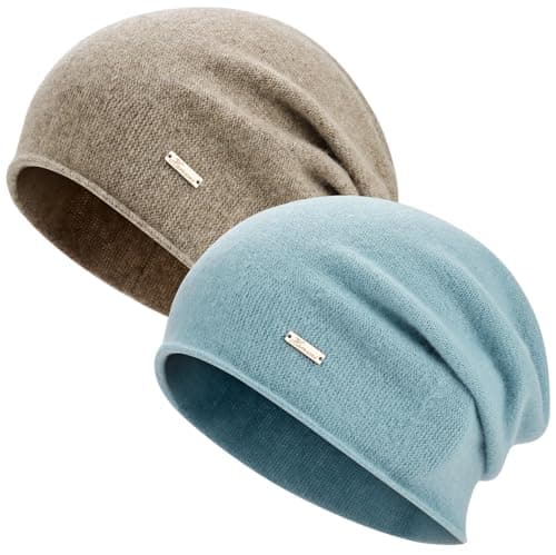 HAMUNI Wool Slouchy Beanie for Women, Soft Warm Beanies Hats- Lightweight & Breathable Knitting Skull Beanies Cap for Spring, Fall, Winter