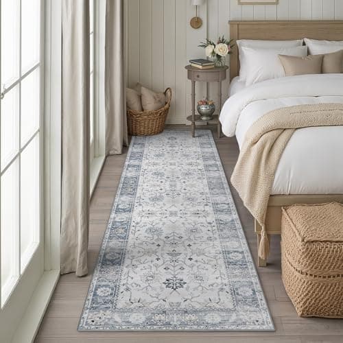 GRANNY SAYS Rug Runners for Hallways Non Slip, 2.6x8 Washable Runner Rug with Rubber Backing, Soft Low Pile Faux Wool Rug, Vintage Carpet Runners Rugs for Kitchen, Entryway, Living Room, Bathroom - Thumbnail 6