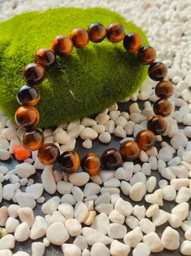 FUDIDU Gold Tiger's Eye Bracelet for Unisex | Approximately 7Inch Adjustable 3/8 Inch Bead Dainty Bracelets Stack | Friendship Gifts for Women & Men, Friendship Gifts for Her, Stackable Bracelet 10MM - Thumbnail 6