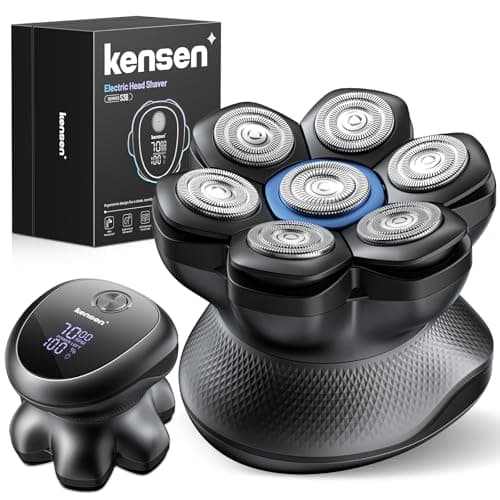 7D Head Shavers for Bald Men - 2026 New Dual Speed Electric Shaver, Bald Head Shaver with Magnetic Shaver Head IPX6 Waterproof Wet/Dry Use Shaving Balding Clipper LED Display Cordless Head Razor Gray - Image 1