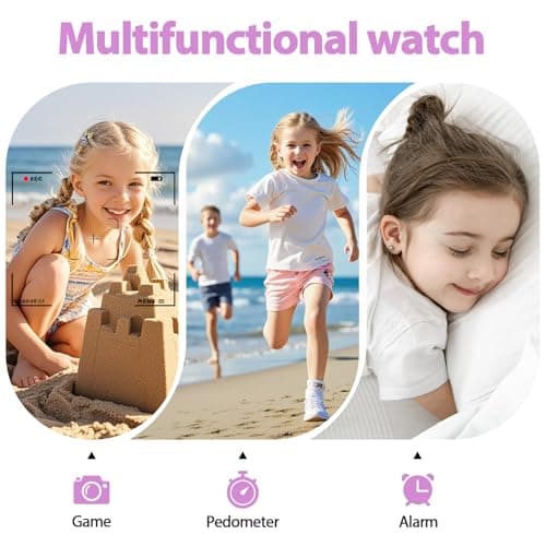 AXYWINBO Kids smart Watches for Girls Boys 4g GPS Call Text-Smart Watch for Kids Game Camera Pedometer Alarm Clock Calculator-Kid Watches for Girls Boys 4-12 Age Gifts Purple - Thumbnail 5
