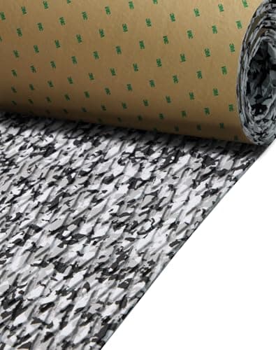 Small Diamond Non-Slip Marine Flooring for Boats 94.5"x16.1" with 3M Adhesive, Self-Adhesive Cuttable EVA Foam Boat Floor DIY Decking Mat for Jet Ski Motorboat Jon Boat Cooler Trailer
