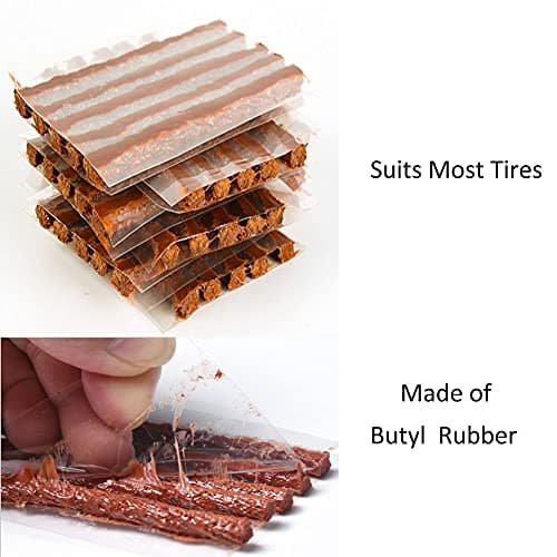 DAIFUQIHUA 100 Pcs Tire Plugs, The Strings of Tire Repair Kit, Tire Patch Plugs, Plugs to Fix A Flat, Suits Car, ATV, UTV, Motorcycle, Wheelbarrow - Thumbnail 2