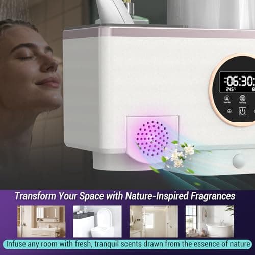 Toothbrush Cleaner and Holder for Bathrooms Wall Mounted with Fan Drying&30min Timing Function Cruise Air Drying,Electric Toothbrush Holder with 4Toothbrush Slots,Toothpaste Dispenser with Led Smart - Thumbnail 5