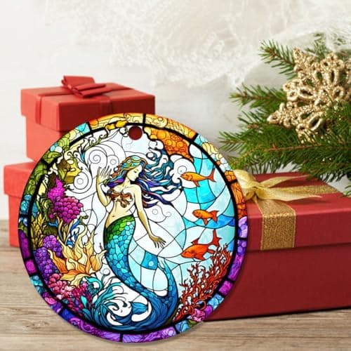 Mermaid Christmas Ornaments 2026,Mermaid Ornament for Christmas Tree, Little Beautiful Mermaids Ornaments for Girls Kids, Mermaid Gifts for Women - Thumbnail 6