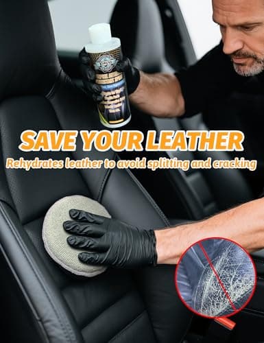 Kingvo Car Leather Cleaner and Conditioner, Interior Car Cleaner,Upholstery Care Protector Spray Kit for Boat Seat Auto Vinyl Leather Purse Couch - Thumbnail 4