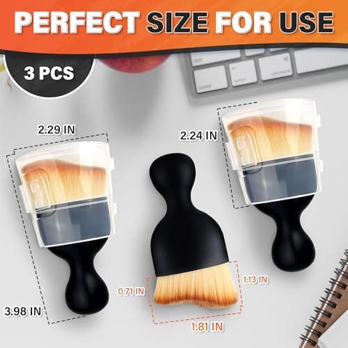 3Pcs Car Detailing Brush Set – Curved Radian Design Car Cleaning Brush Interior Kit with Soft Bristles, Transparent Case, Sturdy Plastic Handle, Waterproof Auto Detailing Brushes for Versatile Use - Thumbnail 2