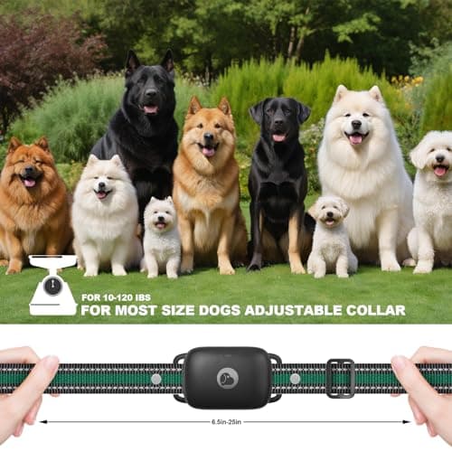 Heaflex Dog Shock Collar - 2600FT Rechargeable Waterproof Dog Training Collar with Remote with Beep, Vibration(1-16), Safe Shock(1-16) e Collar for 5-120lbs Small Medium Large Dogs (Black) - Thumbnail 4
