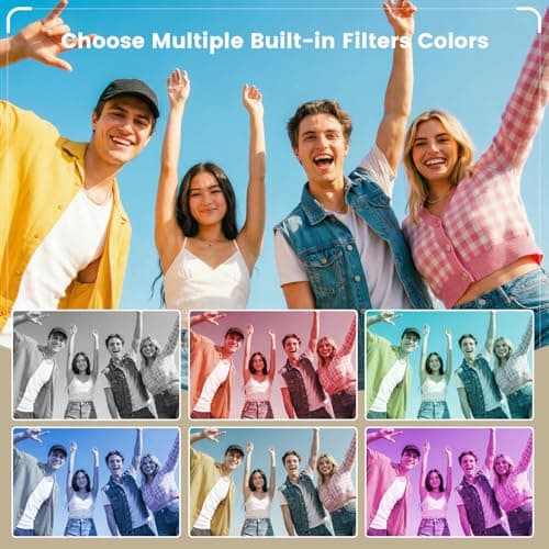 Mini Keychain Camera, 1080P Y2k Keychain Digital Camera with 0.96" Screen, Portable 20g Vintage Camcorder for Vlogging, Travel, Concerts and EDC, Retro Tiny Video Camera with Flash, 32G SD Card,Type-C - Thumbnail 5