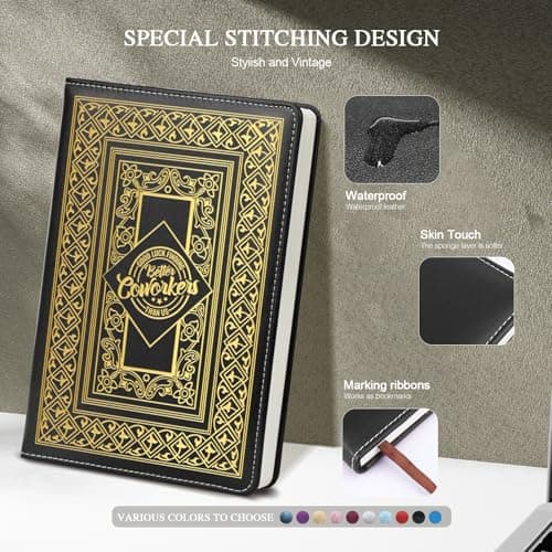 QDWXDEL Appreciation Gifts For Coworkers,A5 Hardcover Leather Journal for Women - 200 Pages Premium Paper Notebook, Coworker Journal Notebook for School, Work (Coworker Black) - Thumbnail 3