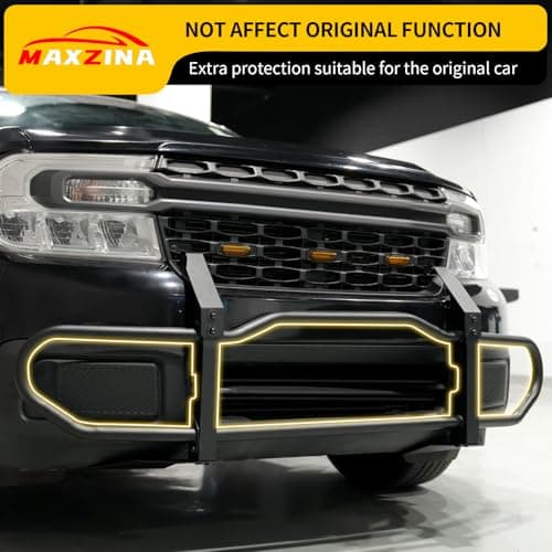 Maxzina Bull Bar Compatible with 2022-2024 Ford Maverick XLT (Not for 2025+) Front Bumper Carbon Steel Bolt-On Grill Bar Bumper Grille Brash Gurad for 2023 Maverick Accessories (Not for FX4 Package) - Thumbnail 5