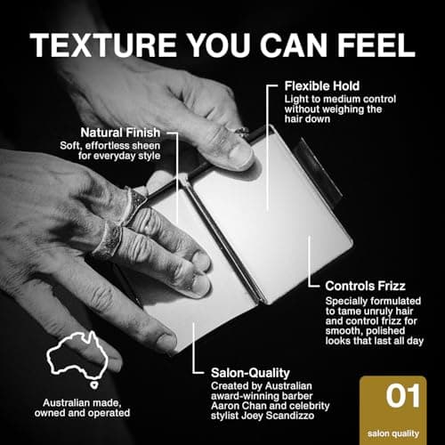 Kings Domain Melbourne Forming Cream | Hair Paste for Men | Medium Hold Natural Finish | Anti-Frizz Definition & Natural Shine - Thumbnail 4
