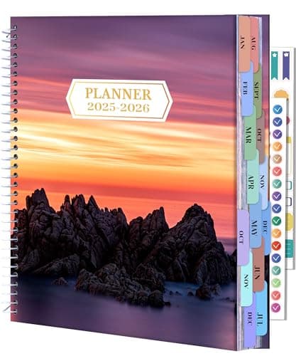 CAGIE 15 Month Planner Oct 2025-Dec 2026 Hourly Daily 2025-2026 Weekly Monthly Planners for Women 25-26 Day Hardcover Calendar Agenda with Stickers, 8.5 x 11 - Image 1