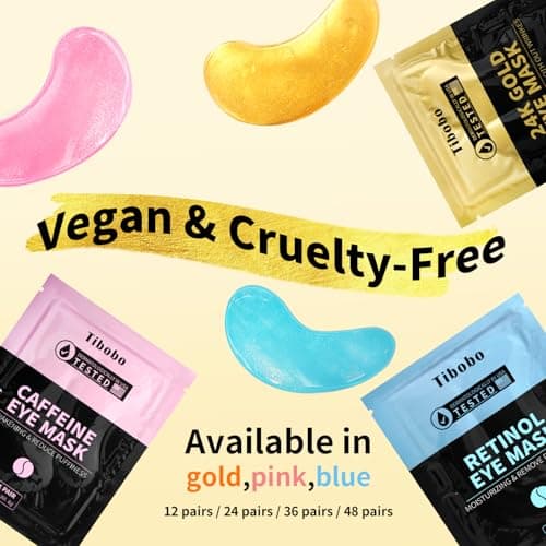 Under Eye Patches(36 Pairs), Valentines Day Gifts for Women, 24K Gold, Caffeine, Retinol Eye Masks for Puffy Eyes, Wrinkles, Dark Circles - Restoring & Awakening & Moisturizer - Thumbnail 6