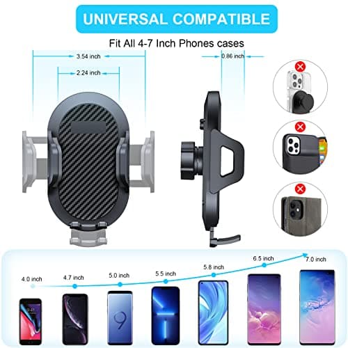 DIAMOOKY Upgraded Phone Mount for Jeep Wrangler JK JKU 2018 2017 2016 2015 2014 2013 2012 2011, Dash Multi-Mount Phone Holder Kit w/Storage Tray Interior Accessories - Thumbnail 5