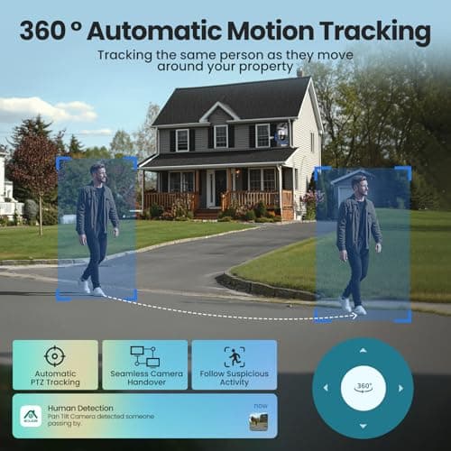 SOLIOM Security Cameras Wireless Outdoor,4K Ultra HD for Day and Night, No Subscription,Built in Radar,Solar Powered Cameras for Home Security, 360° Pan Tilt Auto Tracking,5G & 2.4G WiFi, 4-Cam Kit - Thumbnail 6