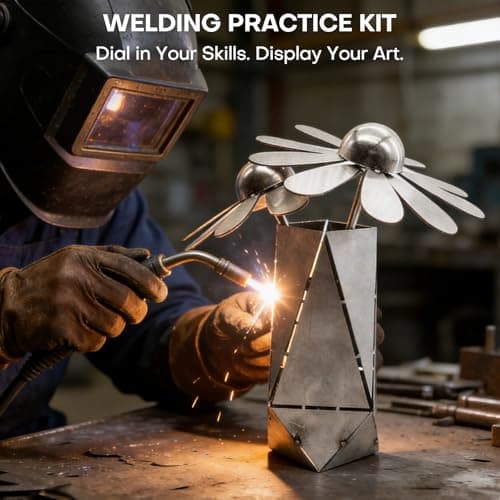 CMLDGIA Two 3D Daisies and One Vase Welding Practice Kit for Beginners DIY 201 Stainless Steel Tack Welding Project Metal Art Coupons for Tig Mig Welding Projects Metal Craft Kit (3D Daisy Style) - Thumbnail 6