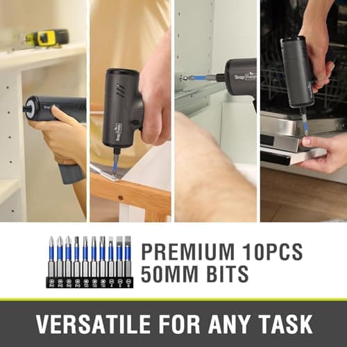 SnapFresh 4V Cordless Screwdriver Set, Electric Screwdriver with 10 Screwdriver Bits, 4-Speed Adjustable, 5 N·m Torque, USB-C Rechargeable Power Screwdriver for DIY, Home Repair - Thumbnail 5