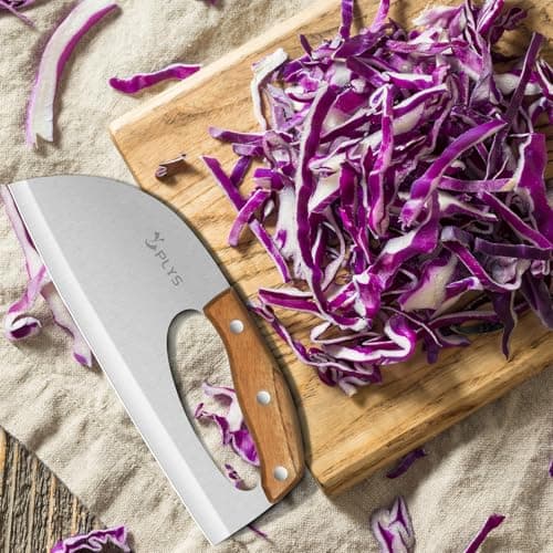 Plys Kitchen Meat Cleaver Knife - Unique Effort Saving Ergonomic Knife Professional Stainless Steel Chef Cooking Knives for Cutting Meat Vegetable Father Mother - Thumbnail 6