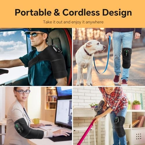 Cordless Knee Massager, FSA Eligible Items, Knee Heating Pad for Pain Relief, Arthritis, Joint Support - Heated Knee Brace for Elbow Shoulder, HSA Approved Products Only - Thumbnail 4