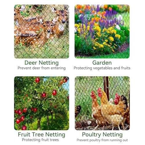 XiHaKey Bird Netting for Garden 15x15 Ft, 1/2 Inch Mesh Heavy Duty Garden Netting for Plants, Fruit Trees & Blueberries, UV Resistant Outdoor Protection Against Birds, Squirrels, Deer & Poultry - Thumbnail 5