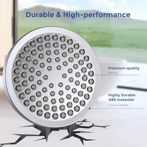 Iopsk Filtered Shower Head with 23 Stage Water Softner,High Pressure Shower Filter Head for Hard Water,Powerful Shower Head with Filters,Reduces Chlorine and Heavy Metals(6" Round,Polished Chrome) - Thumbnail 4