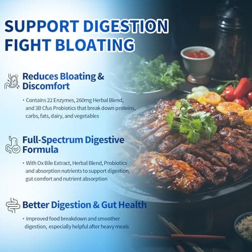 VivoNu Digestive Enzymes | 22 Enzymes with Organic Prebiotics & Probiotics | Supports Digestion* of Protein, Carbs, Fiber & Dairy | 90 Capsules - Thumbnail 4