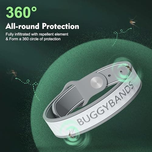 BuggyBands Mosquito Repellent Bracelets,18 Pack Silicone Mosquito Repellent Bands with DEET Free, Natural & Waterproof Bug Wristbands for Kids and Adults, Outdoor Traveling Protection - Thumbnail 2