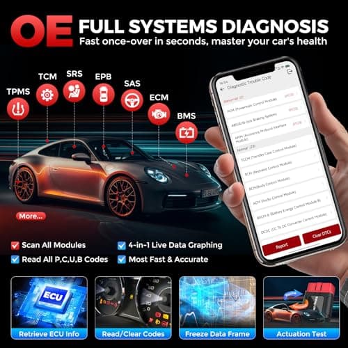 KINGBOLEN Ediag Link OBD2 Scanner Bluetooth,All System Bidirectional Scan Tool for iOS & Android,10+ Hot Reset Functions, Code Reader for Cars and Trucks,CANFD Protocol,FCA AutoAuth,1 Year Free Update - Thumbnail 5
