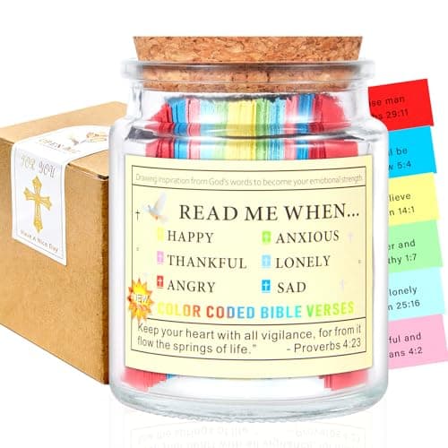 Bible Verse Jar, Read Me When Bible Verses Jar for Daily Encouragement, Christian Father Appreciation Gifts, Bible Study Suppliest, Graduation Gift for Her, Gifts for Mom from Daughter Son