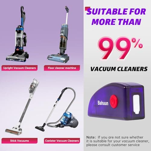 Bahuun Vacuum Cleaner Dust Display LED, Compatible with Dyson & All Vacuum Cleaners,Reveal Microscopic Dust & Illuminate Invisible Pet,Cat,Dog Fur,Vacuum Accessories Upgrade Vacuum Attachment (Purple) - Thumbnail 3