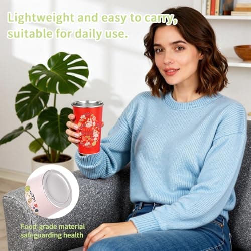 TJ Easter Bunny Cups Color Changing Aluminum Metal Cups Set of 6, 15 oz, Easter Party Cup Set Aluminum Drinking Cups,Great Easter Decoration for Parties, Camping, Easter Gifts for Kids - Thumbnail 4