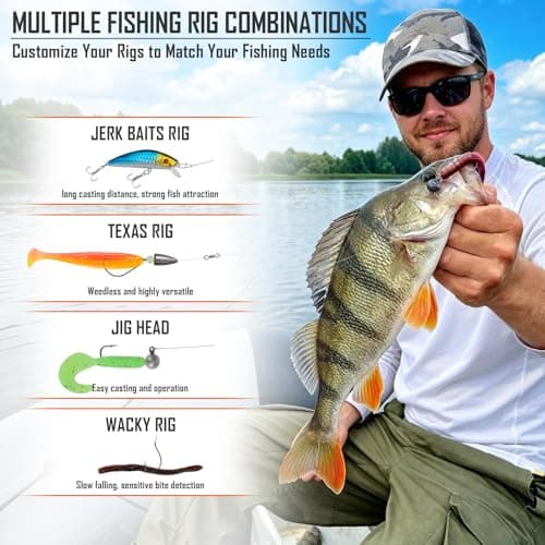 THKFISH 130PCS Compact Fishing Tackle Kit, All-in-One Fishing Gear Lure Bait Accessories Kit for Freshwater Bass Trout, Perfect Father Day Gifts for Men Dad Anglers - Thumbnail 6