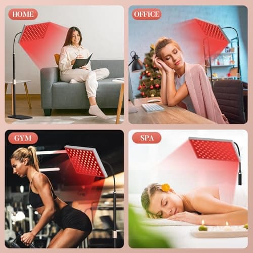 Red Light Therapy for Body Face, Infrared Light Therapy Panel Lamp with Stand, 660nm and 850nm Near Infrared LED Red Lights Therapy Device at Home, Gift for Mom Wife Girlfriend Sister Women - Thumbnail 6