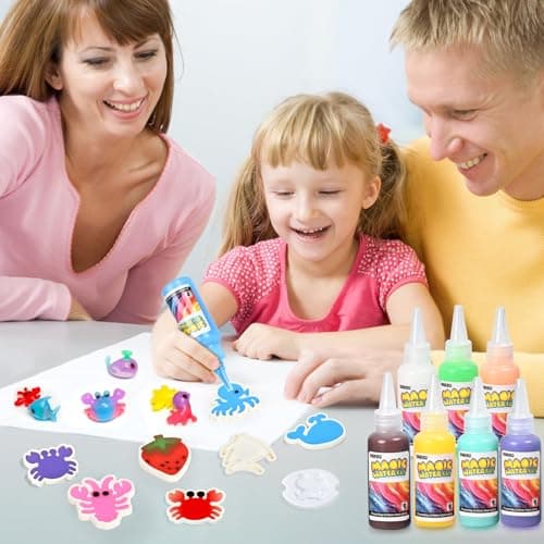 Abifny Magic Water Toy Elf Kit, Aqua Water Fairy Gel 12 Magic Gels Kit 12 Molds Creative Water Pets Squishy Toys for 4 5 6 7 Year Old Kids DIY STEM for Kids (12 Colors) - Thumbnail 2