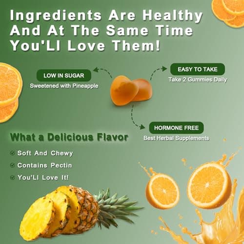 Black Cohosh Gummies for Menopause Hot Flashes - Natural Menopause Relief, Mood Swings & Hormonal Balance - Vegan-Free 60 Gummies - Thumbnail 5