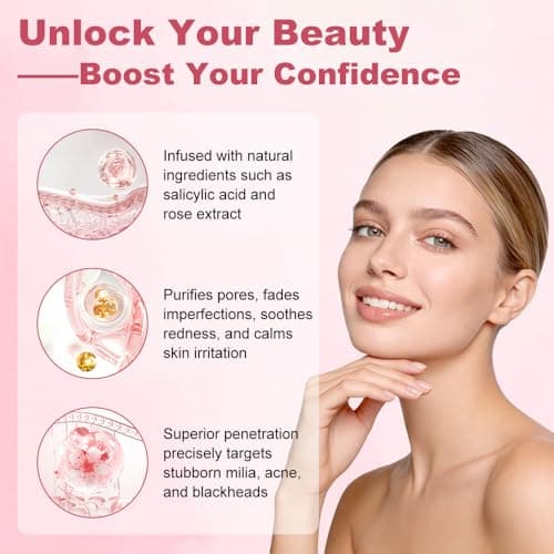 Salicylic Acid Facial Serum - Improves & Smooths Skin Roughness, Soothes Sensitive Skin | Body Scrub Dead Skin Cells Blackhead, Gentle & Non-Irritating, 30 mL - 00211-01 - Thumbnail 2