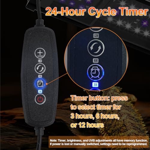 REPTIDLDB LED UVB Reptile Light with Timer & Dimmer, Adjustable 10.0-20.0 UVA UVB Fixture, Full Spectrum Sunlamp for Bearded Dragons, Turtles, Snakes, Desert & Tropical Habitats, 22-Inch - Thumbnail 5
