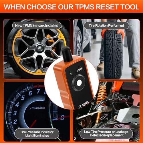 TPMS Relearn Tool for Car Tire Sensor w/Battery, FIRSTOOL EL-50448 TPMS Reset Tool Tire Sensor Programmer, OEC-T5 TPMS Programming Tool Tire Pressure Sensor Reset Tool for GM Series Vehicles 2006-2026 - Thumbnail 6
