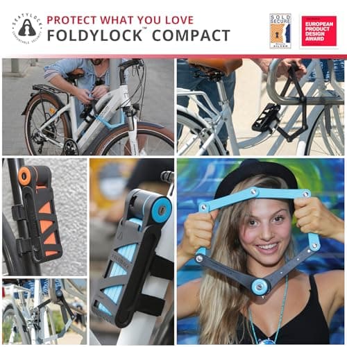 Seatylock FoldyLock Compact Folding Bike Lock - Award Winning Patented Lightweight High Security Bicycle Lock - Heavy Duty Anti Theft Smart Secure Guard with Keys & Case for Bikes or Scooters - Thumbnail 5
