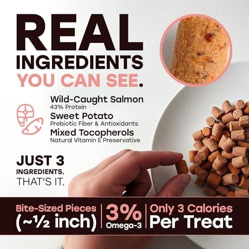 Pup Choice Wild Catch Treats – Freeze Dried Salmon & Sweet Potato Dog Treats – Single Protein, 43% Protein, 3% Omega-3 – Raw Training Treats & Meal Topper – Grain Free – 5.5 oz (300 Count) - Thumbnail 4