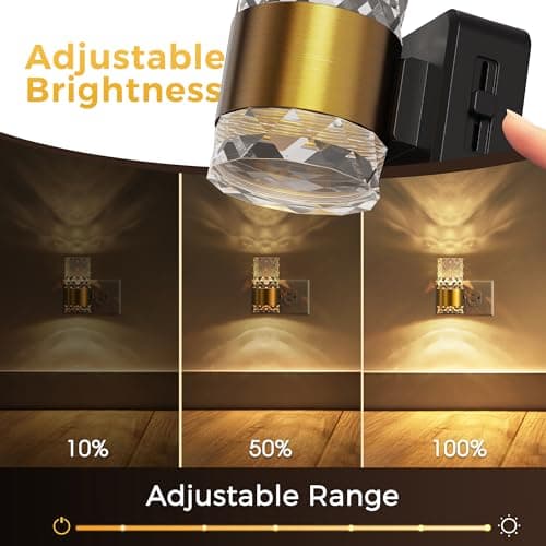 L LOHAS LED Night Light, Modern Night Lights Plug into Wall, 2 Pack 3000K Soft Warm 0-100LM Adjustable Nightlights,Automatic Nightlights Plug in with Dusk to Dawn Sensor for Room Bathroom Hallway - Thumbnail 2