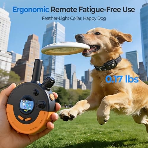 RPZ Dog Shock Collar with Remote Control, Dog Training Collar, E Vibration Collar for Large Medium Small Dogs, 4 Training Modes Rechargeable IPX7 Waterproof 4200FT, 1pcs - Thumbnail 2