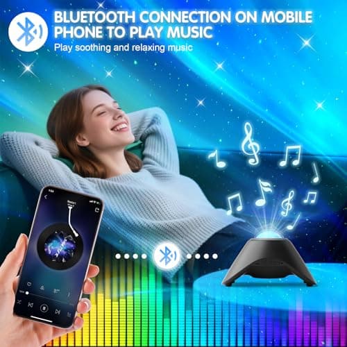 Ingleby Galaxy Projector,Northern Galaxy Light Aurora Star Projector with Bluetooth Speaker Timer and Remote Control,Night Lights for Bedroom Room Decor, Gifts for Kids, Adults, Christmas, Birthday - Thumbnail 3